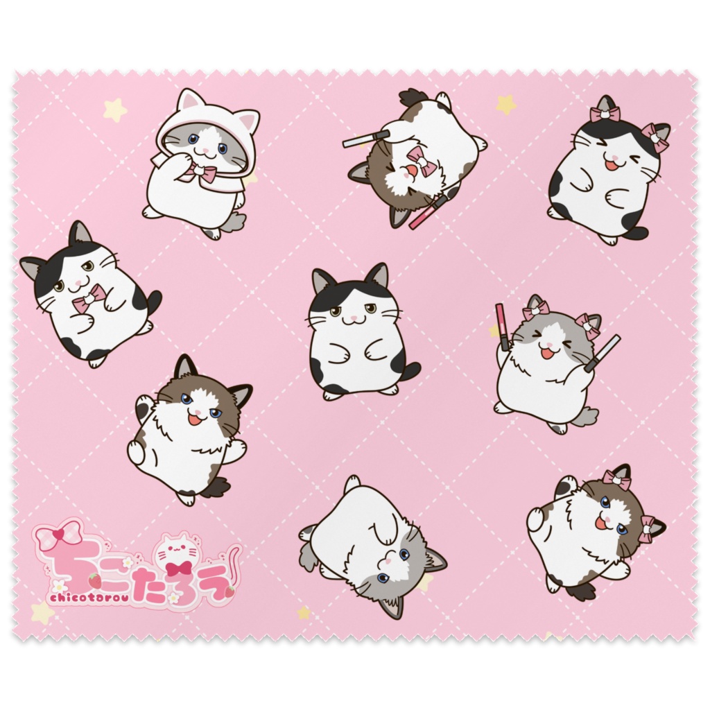 めがね拭き(ピンクちこねこ)