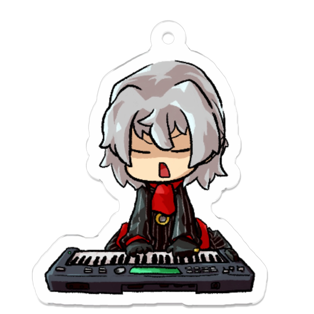 アクリルキーホルダー：キーボード音楽長