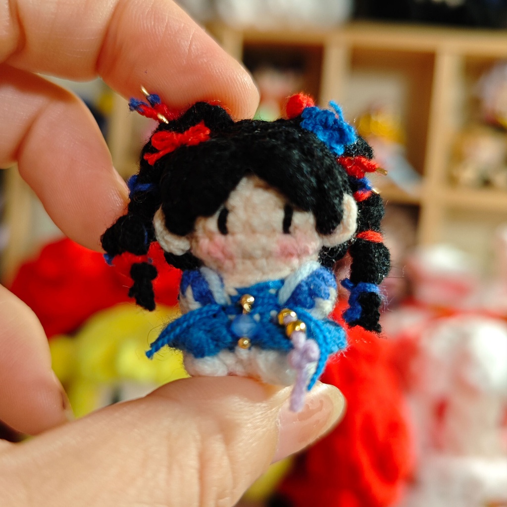 【完全オーダーメイド】手編みあみぐるみ ぬいぐるみ フィギュア 4.5cm【写真から制作】