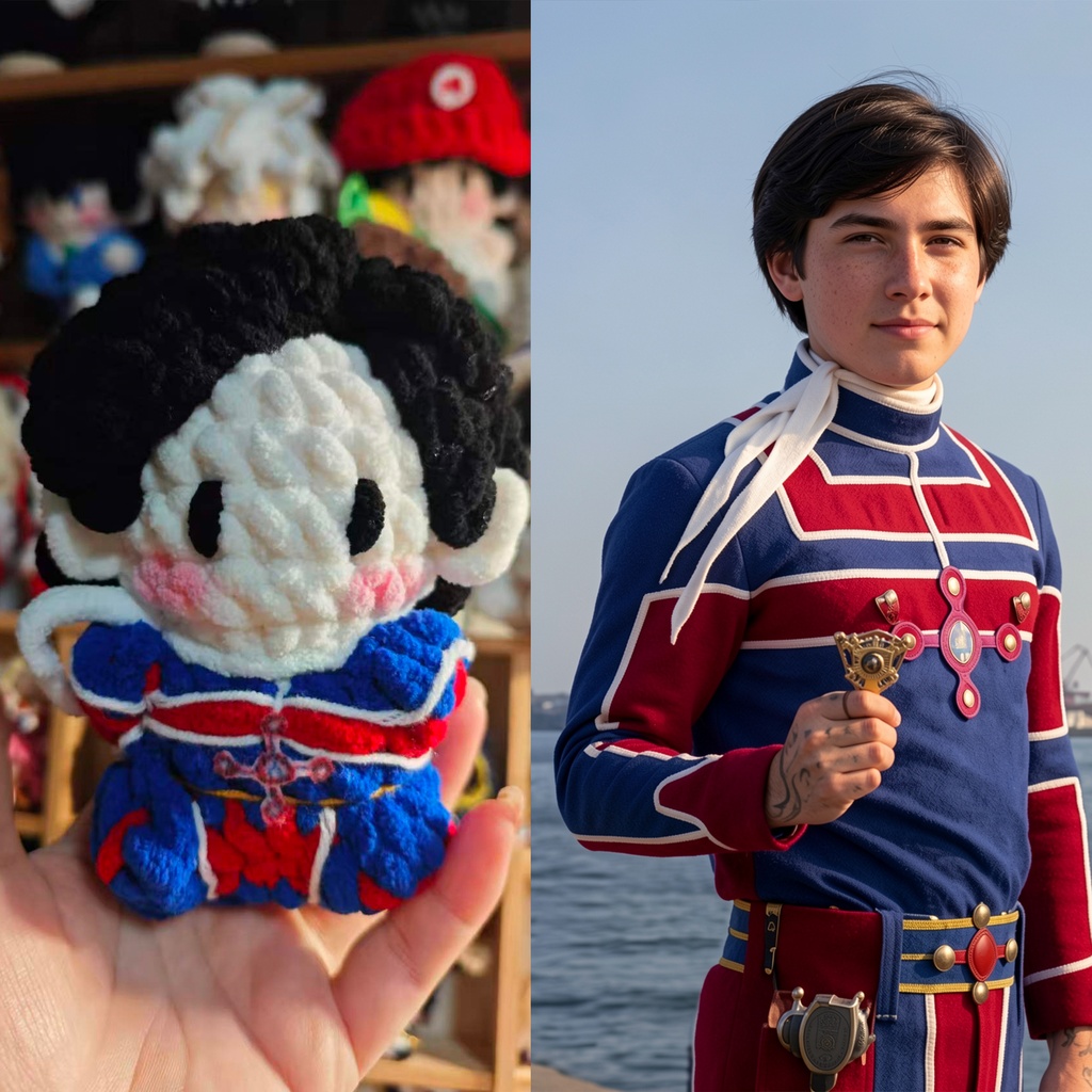 【完全オーダーメイド】手編みあみぐるみ ぬいぐるみ フィギュア 10-15cm【写真から制作】