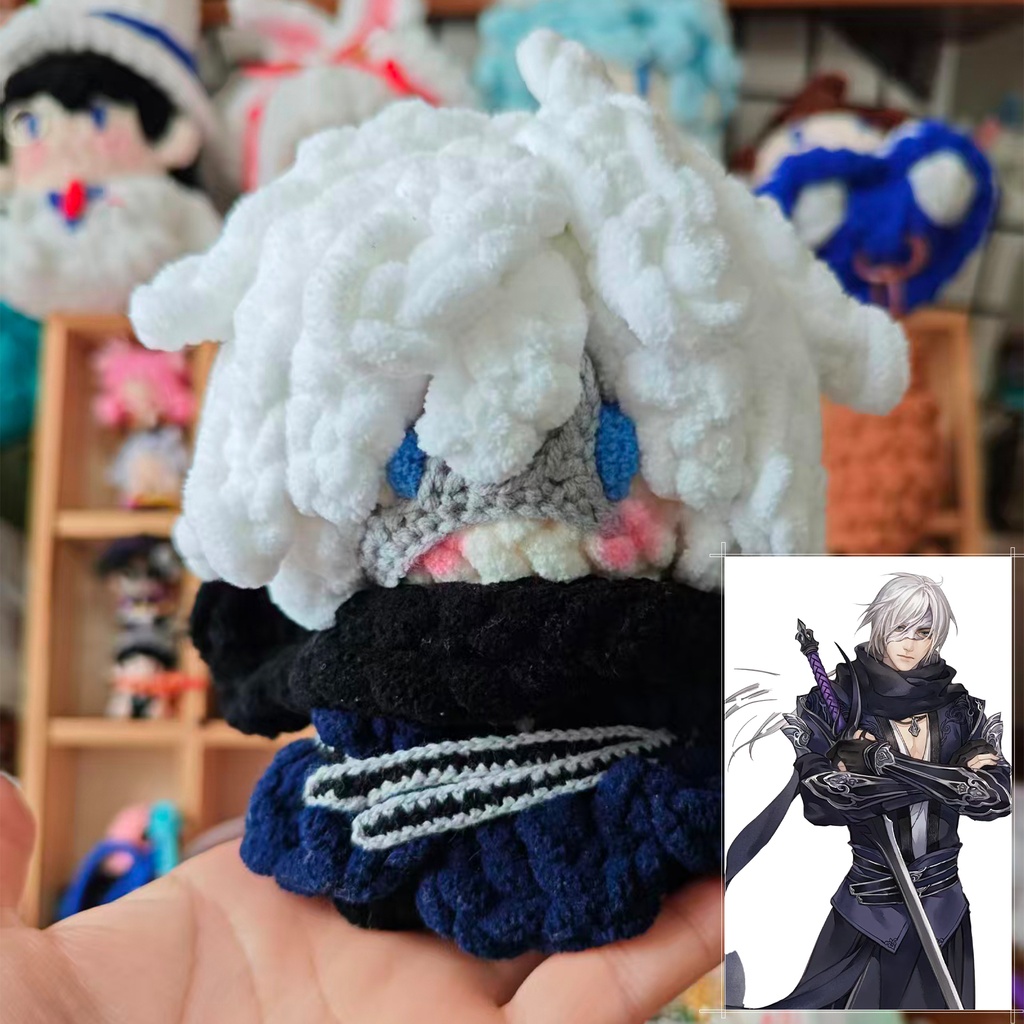 【完全オーダーメイド】手編みあみぐるみ ぬいぐるみ フィギュア 10-15cm【写真から制作】