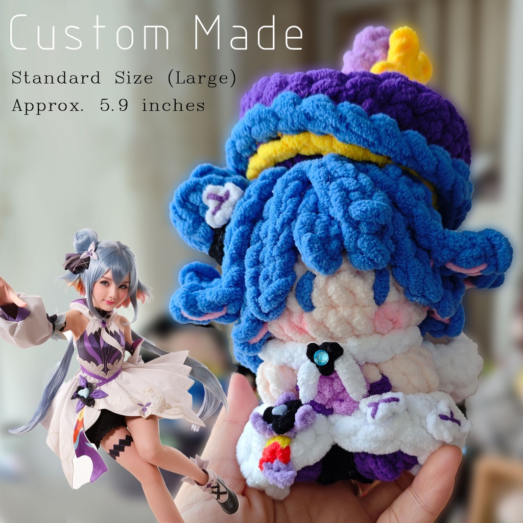 【完全オーダーメイド】手編みあみぐるみ ぬいぐるみ フィギュア 10-15cm【写真から制作】