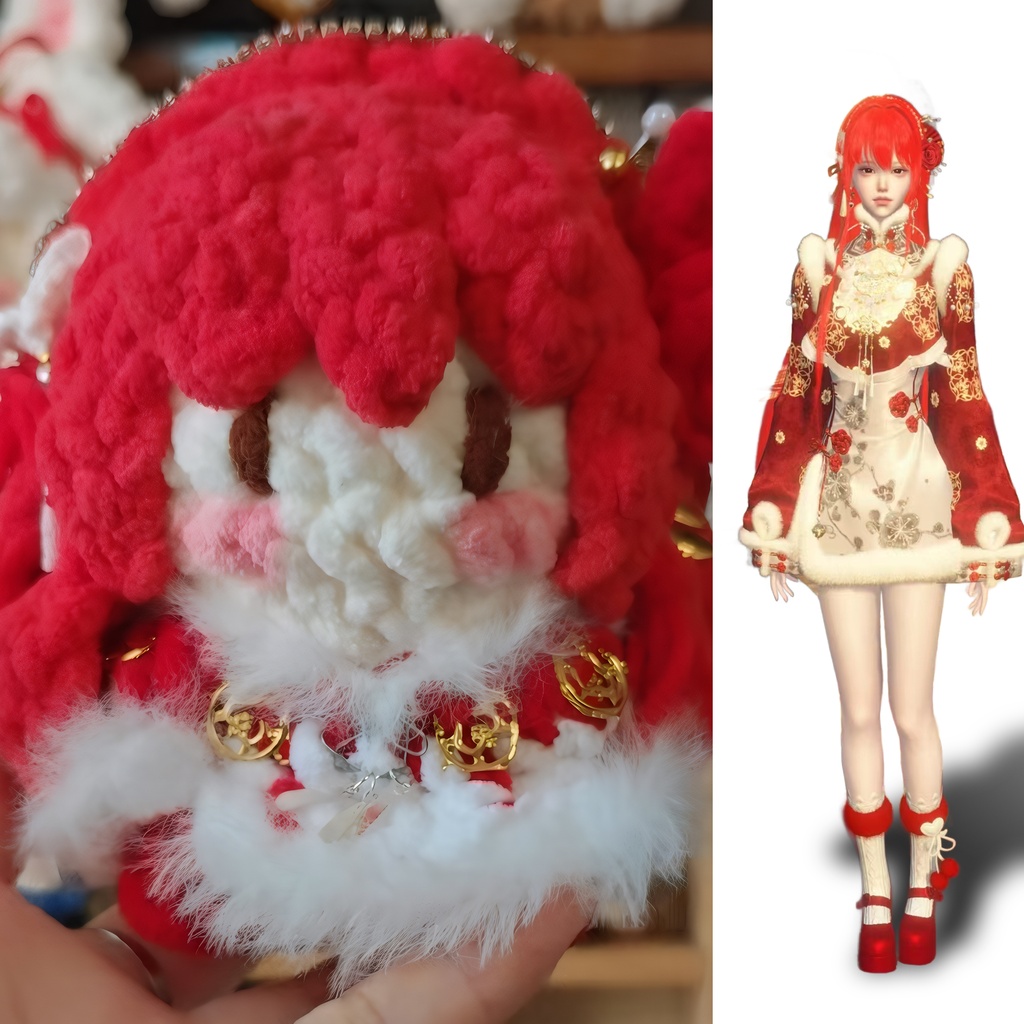【完全オーダーメイド】手編みあみぐるみ ぬいぐるみ フィギュア 10-15cm【写真から制作】