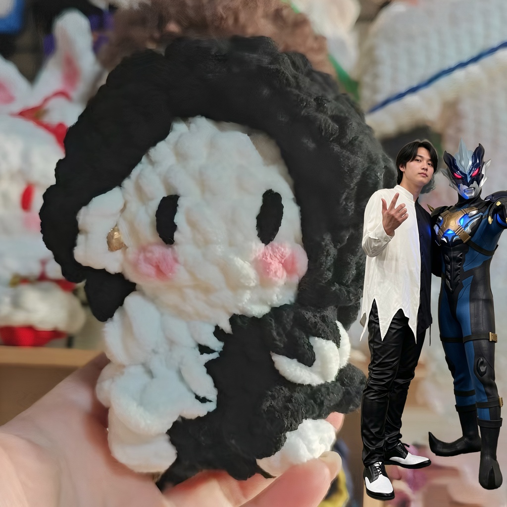 【完全オーダーメイド】手編みあみぐるみ ぬいぐるみ フィギュア 10-15cm【写真から制作】