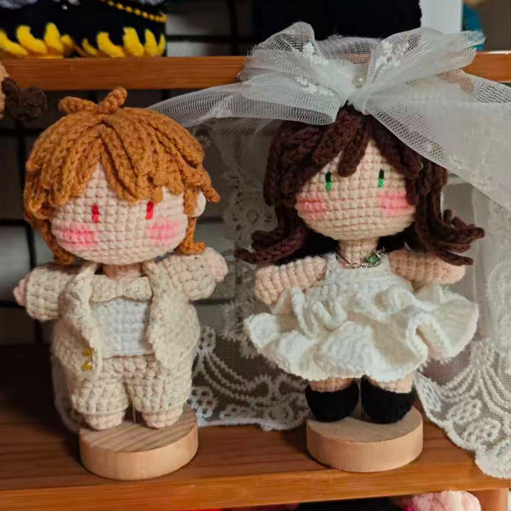 【完全オーダーメイド】手編みあみぐるみ ぬいぐるみ フィギュア 10cm【写真から制作】