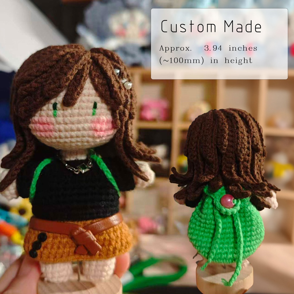 【完全オーダーメイド】手編みあみぐるみ ぬいぐるみ フィギュア 10cm【写真から制作】