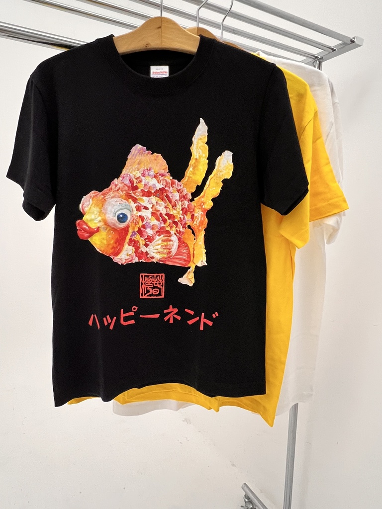 Tシャツ/BLACK/黒 金魚1号
