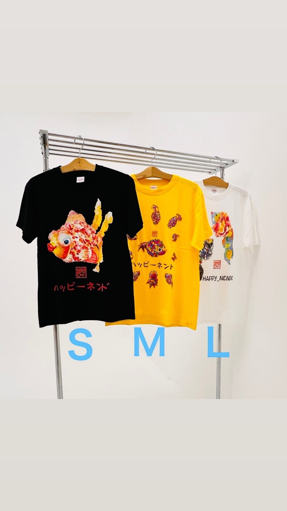Tシャツ/WHITE/白🤍ミニ金魚4号&5号 Shiny&Melanie