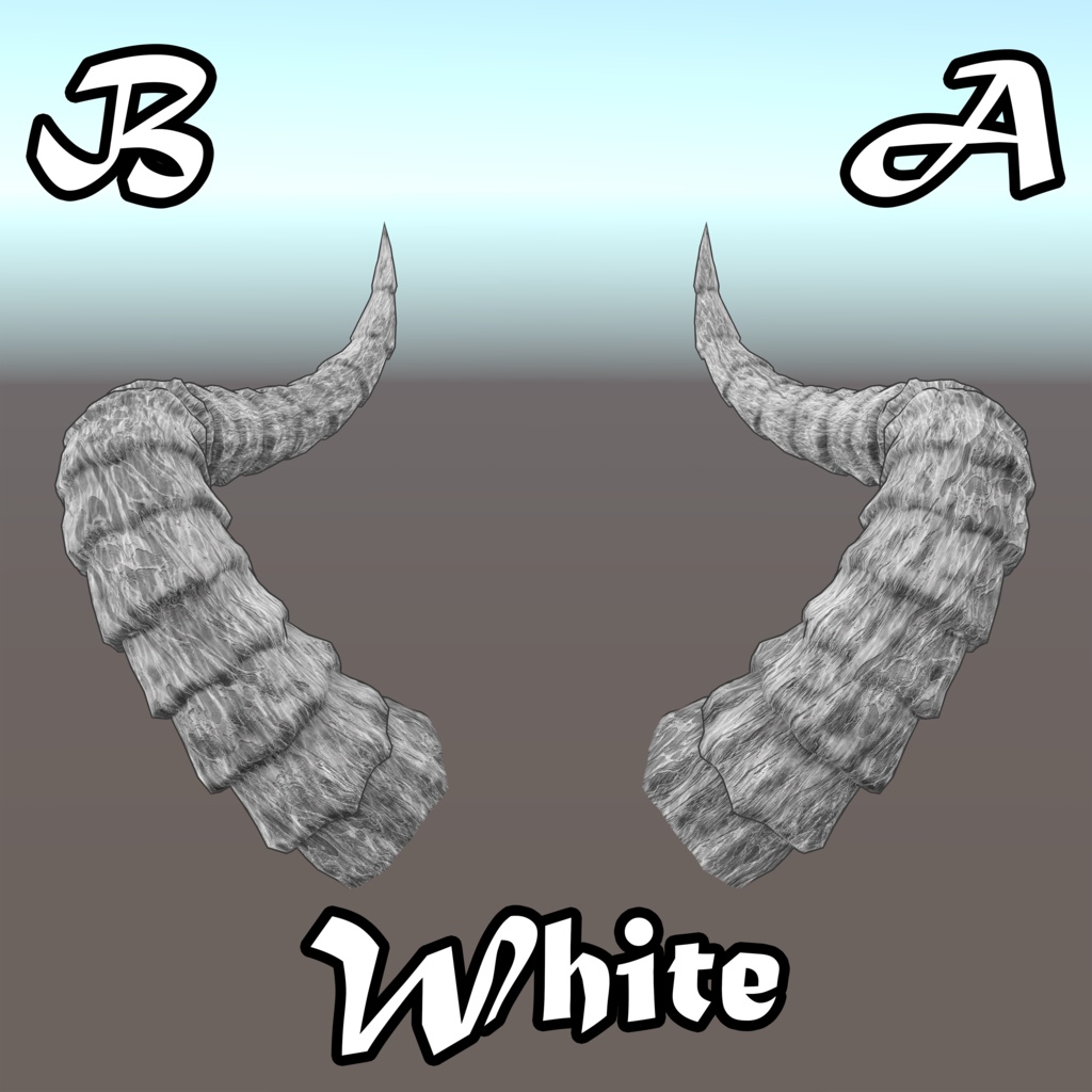 【VRChat用3Dモデル】ドラゴンの角・Dragon Horns (2.0)