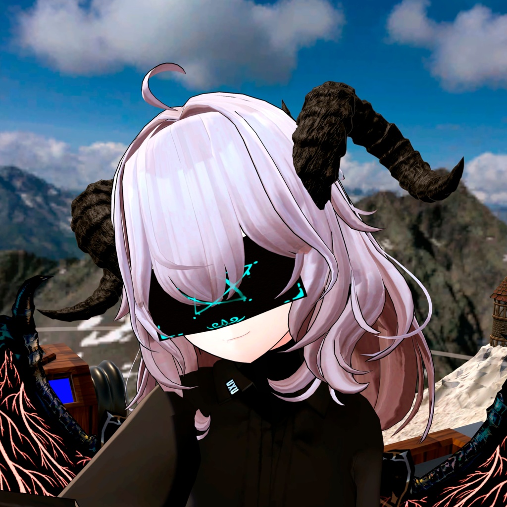 【VRChat用3Dモデル】ドラゴンの角・Dragon Horns (2.0)