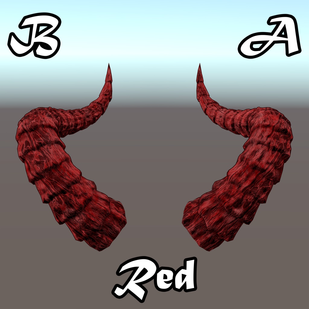 【VRChat用3Dモデル】ドラゴンの角・Dragon Horns (2.0)