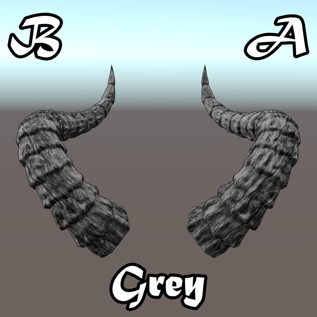 【VRChat用3Dモデル】ドラゴンの角・Dragon Horns (2.0)