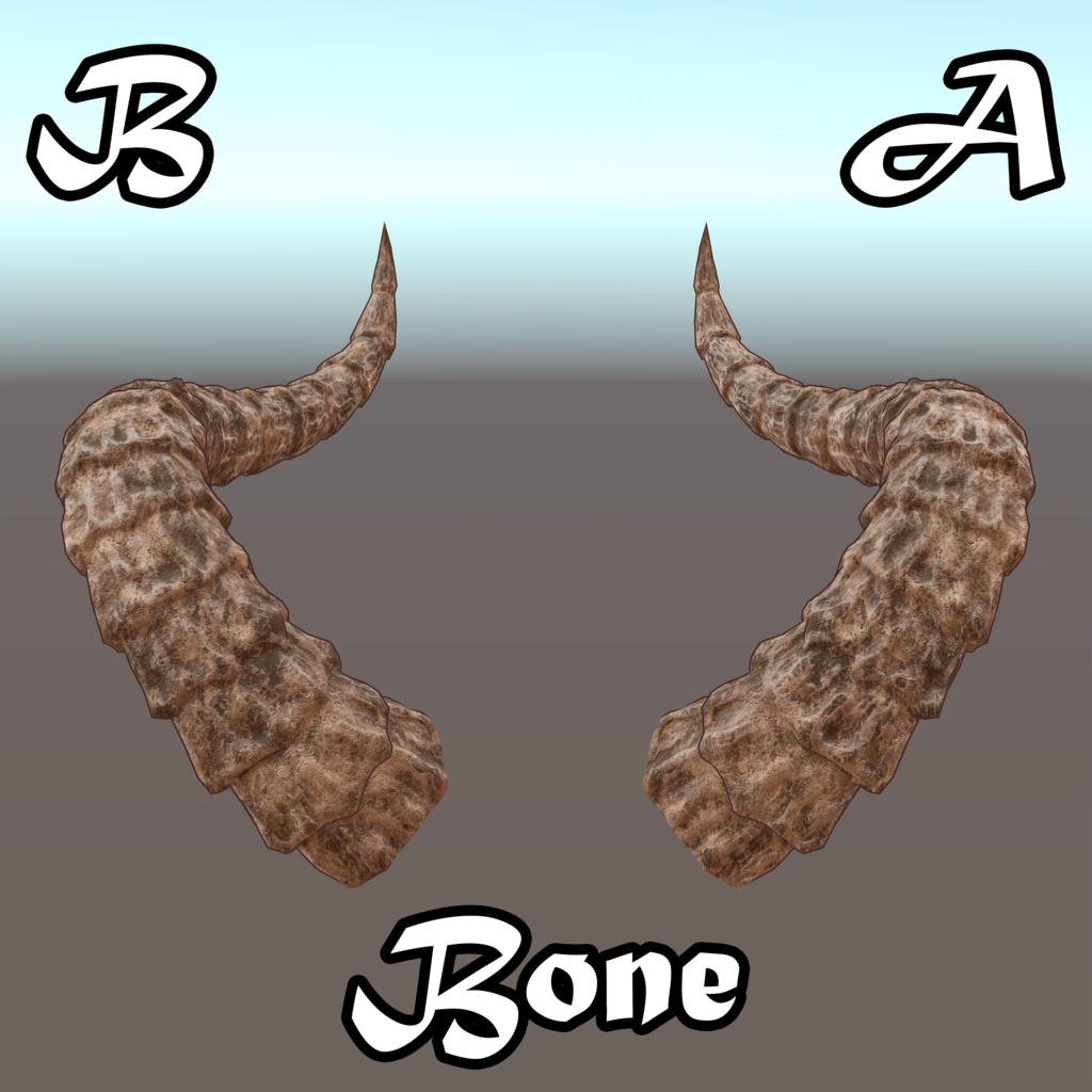 【VRChat用3Dモデル】ドラゴンの角・Dragon Horns (2.0)