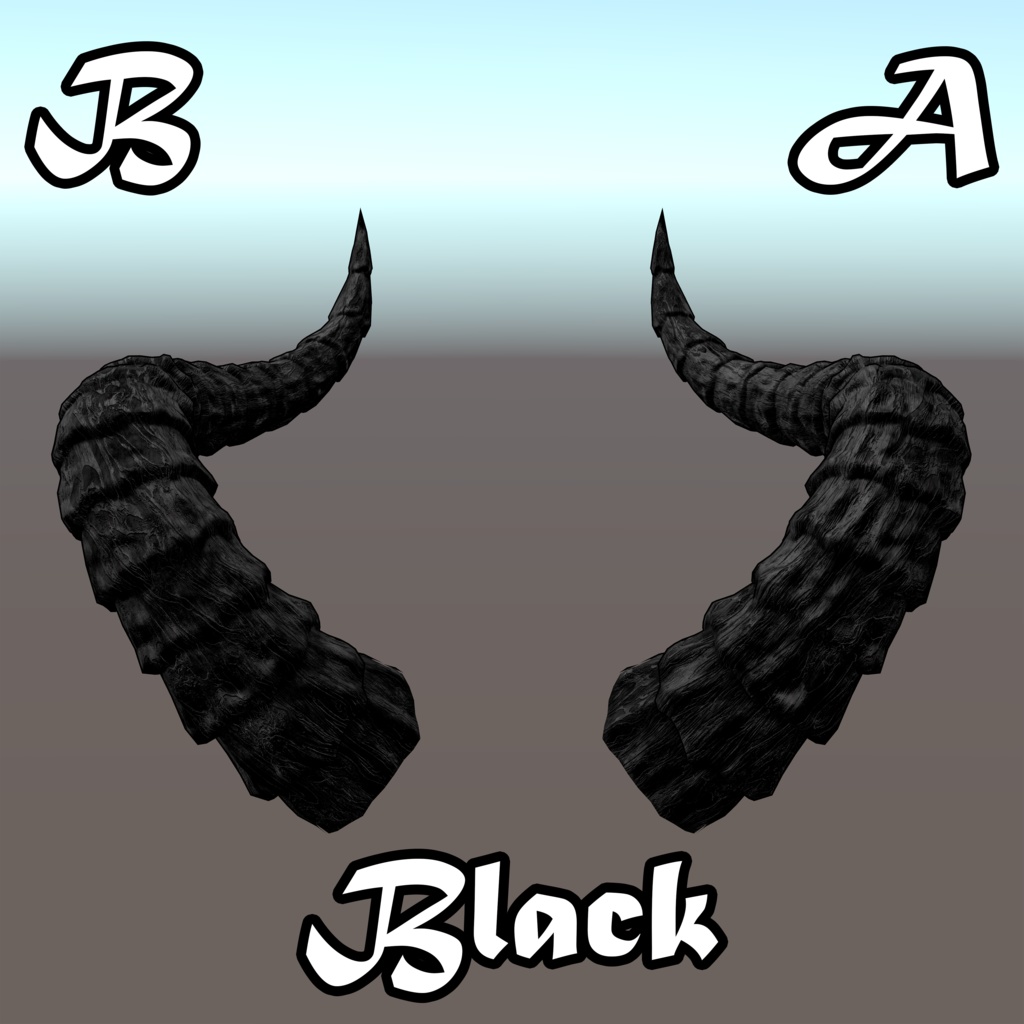 【VRChat用3Dモデル】ドラゴンの角・Dragon Horns (2.0)