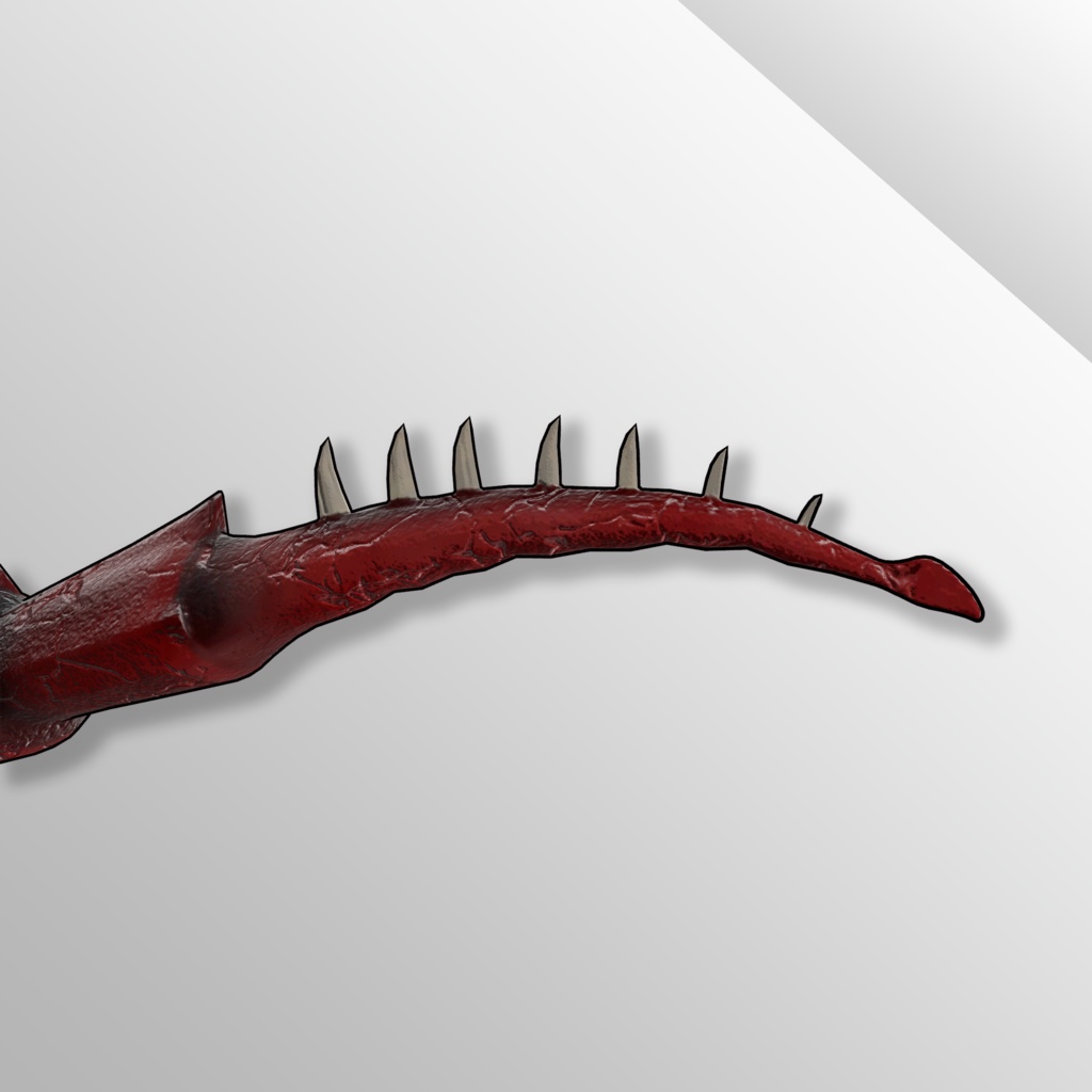 【VRChat用3Dモデル】ドラゴンの尻尾・Dragon Tail【PB対応】