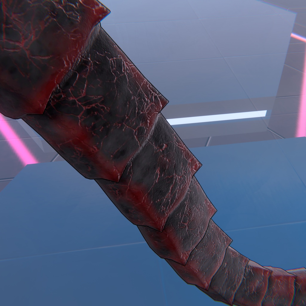 【VRChat用3Dモデル】ドラゴンの尻尾・Dragon Tail【PB対応】