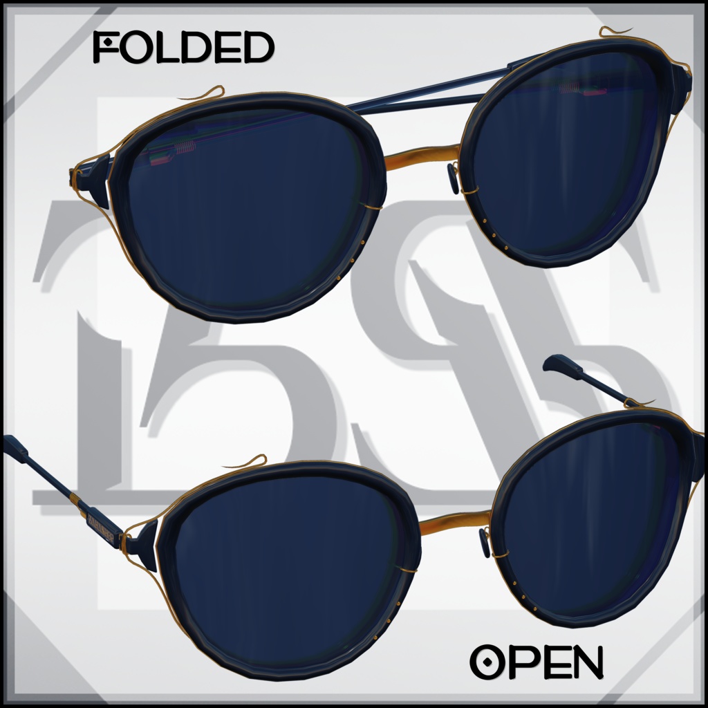 【VRChat用3Dモデル】カジュアルサングラス|Casual Sunglasses