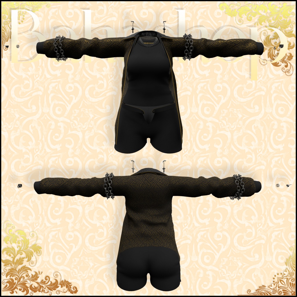 【7アバター対応】Golden Masquerade|VRC用衣装 v1.1