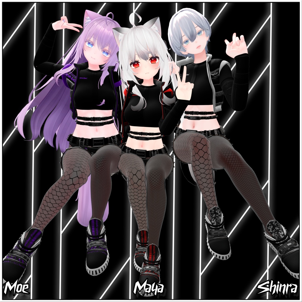 【10アバター対応】NeonEdge|VRC用衣装