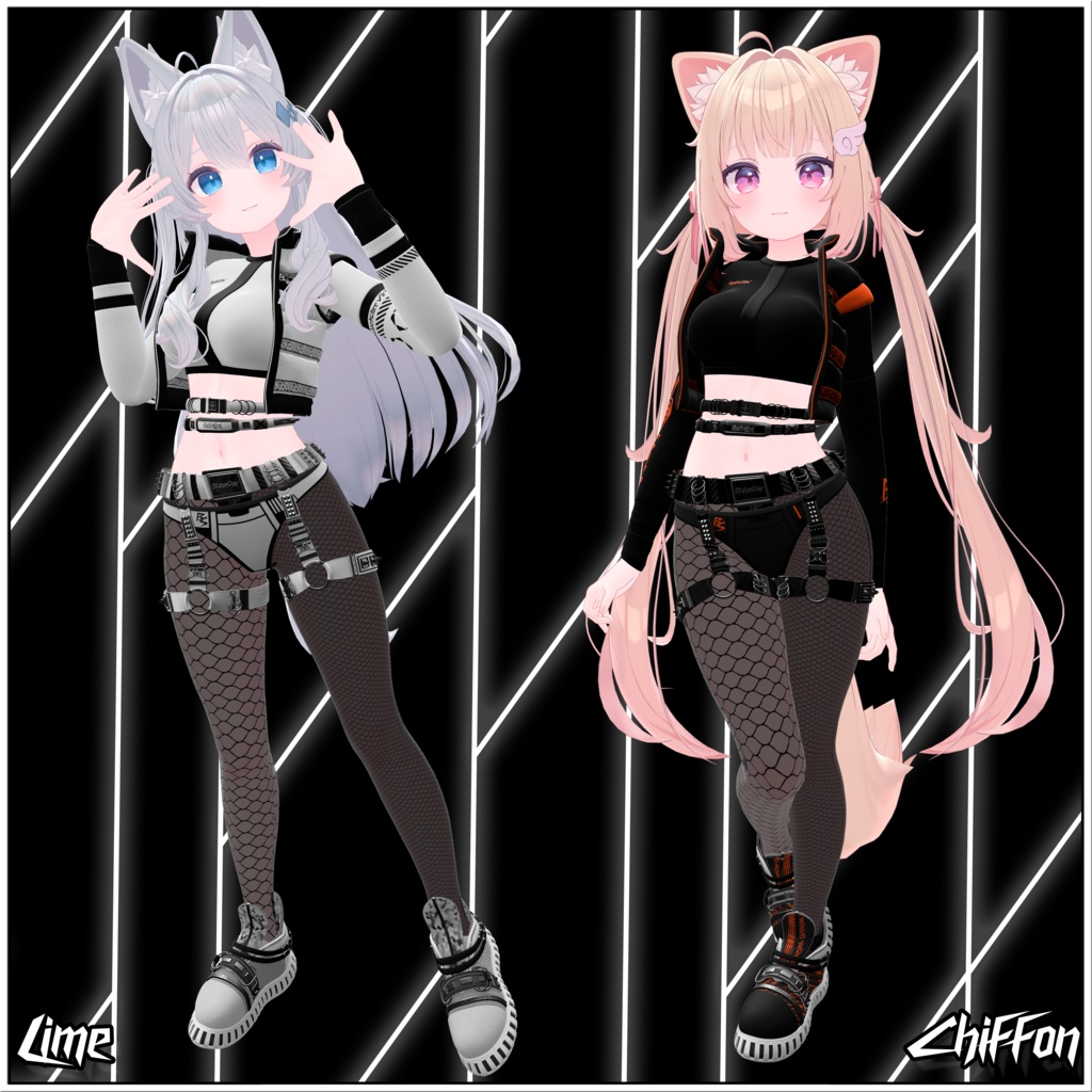 【10アバター対応】NeonEdge|VRC用衣装