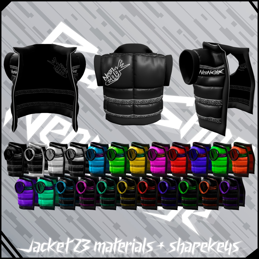 【10アバター対応】NeonEdge|VRC用衣装