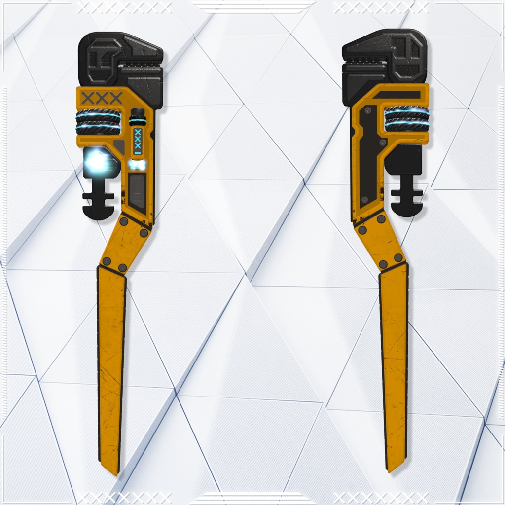 【全アバター対応】Sci-Fi Wrench|VRC用ギミック入り小道具