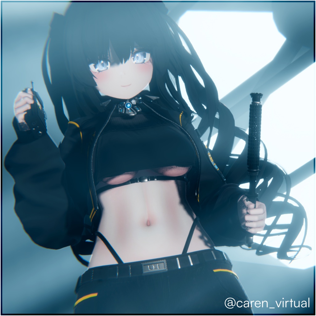 【9アバター対応】Warden|ギミック入り小道具・衣装セット