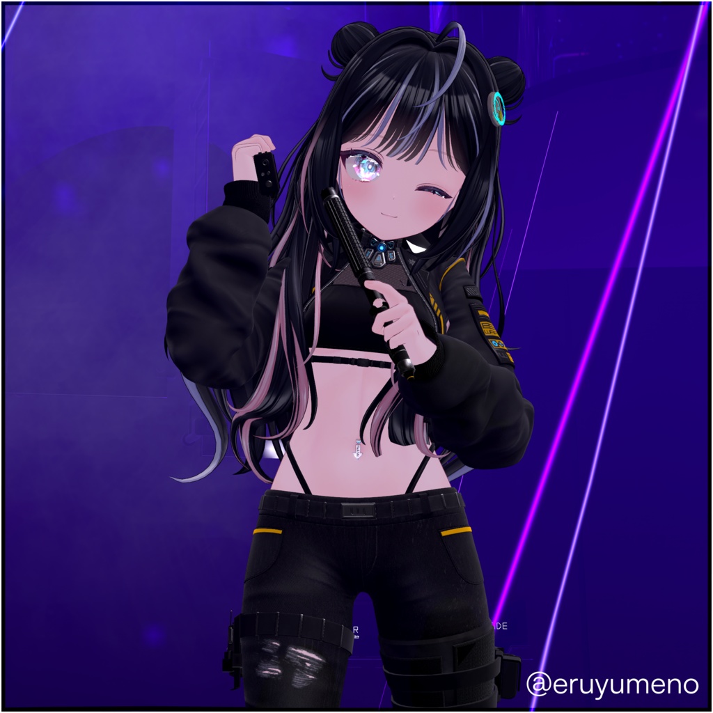 【9アバター対応】Warden|ギミック入り小道具・衣装セット