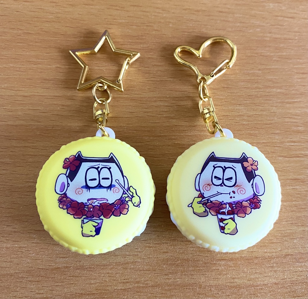 ひまわりマカロンキーホルダー オムスビ セット
