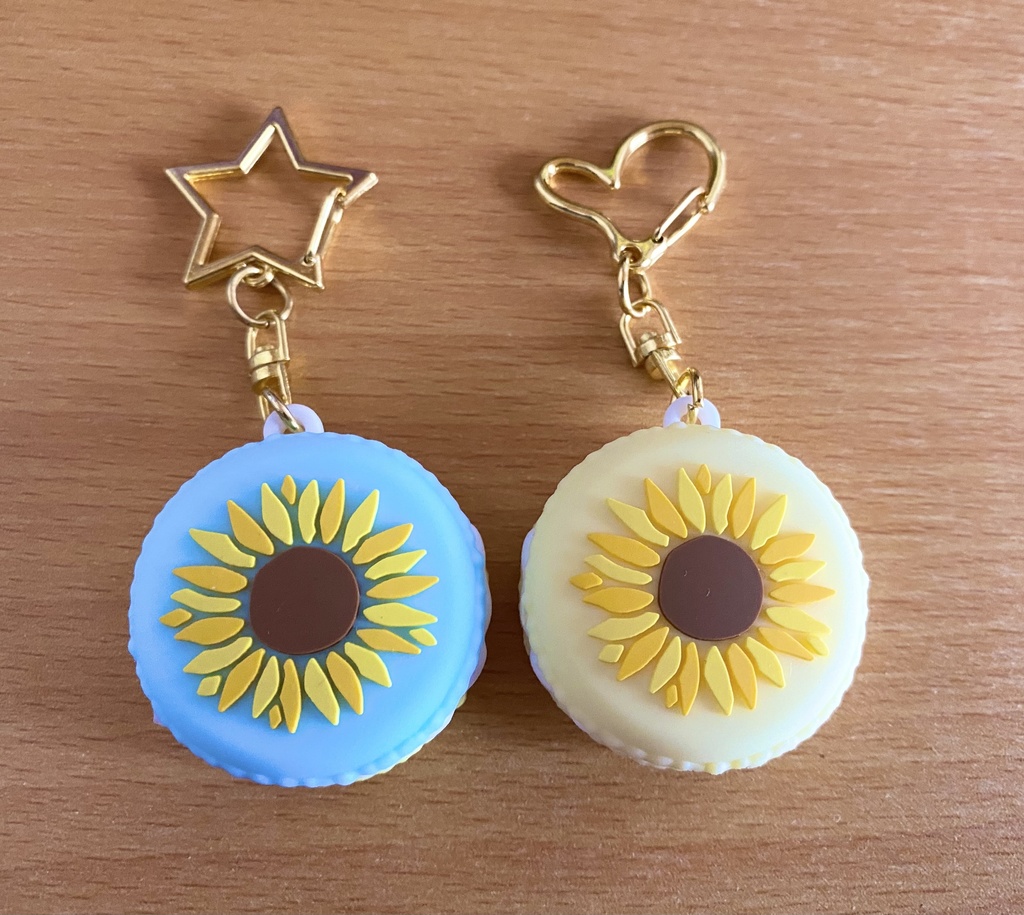 ひまわりマカロンキーホルダー オムスビ セット