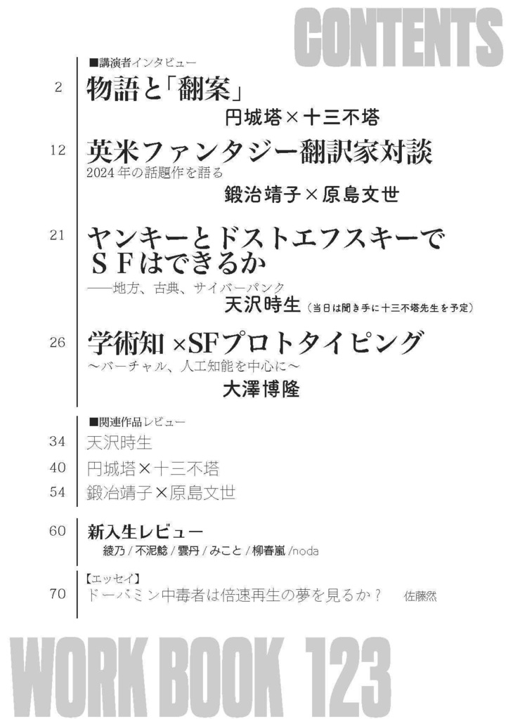 【京フェス】【書籍版+PDF】WORKBOOK123 特集号