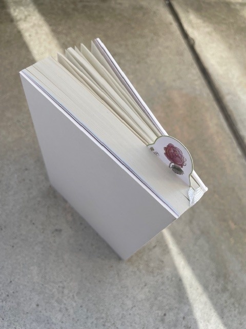 花とレースのしおり L・green