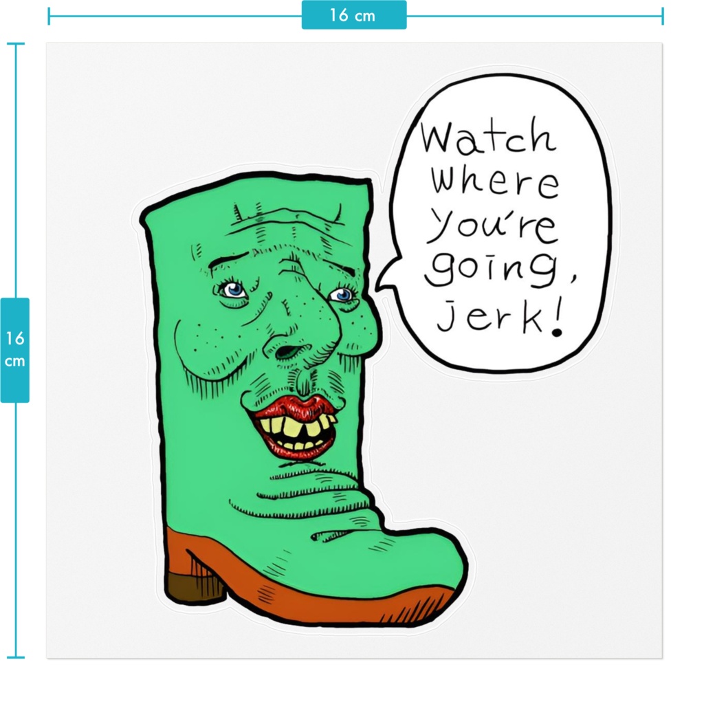 どこ見てんだよステッカー