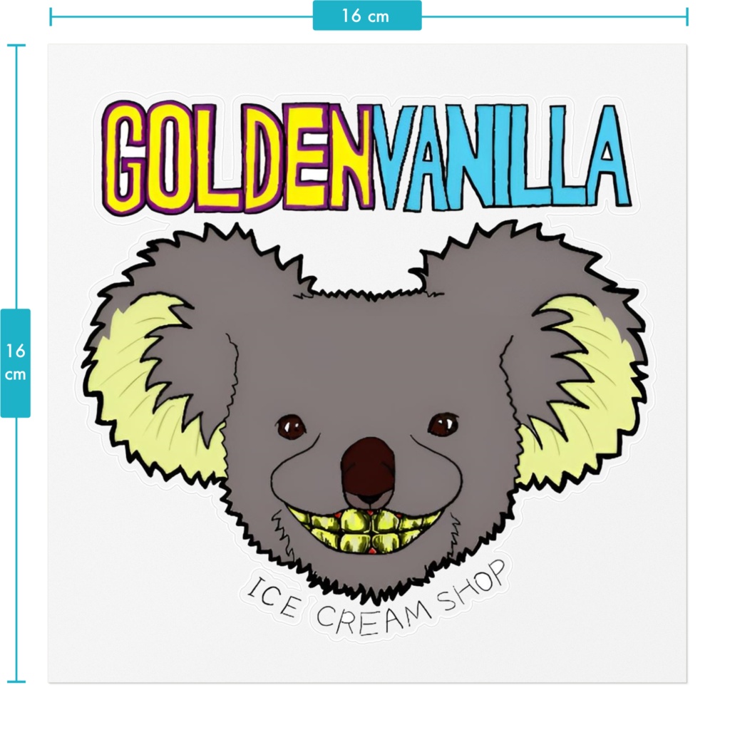 ゴールデンバニラ・アイスクリームショップ ステッカー