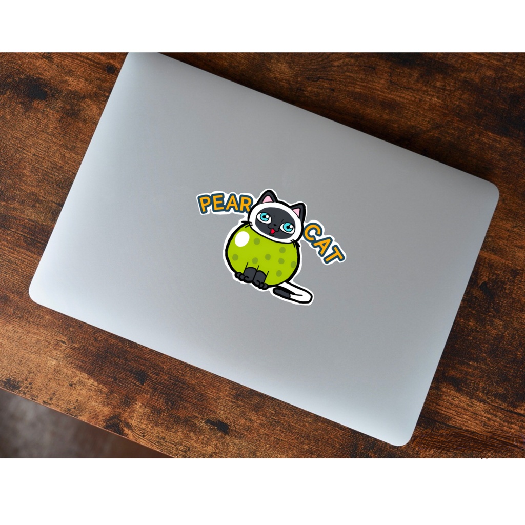 梨猫ステッカー