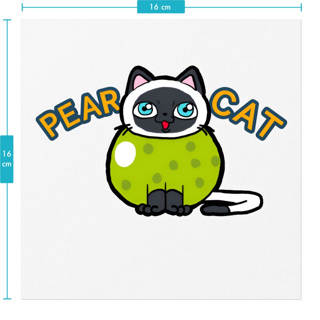梨猫ステッカー