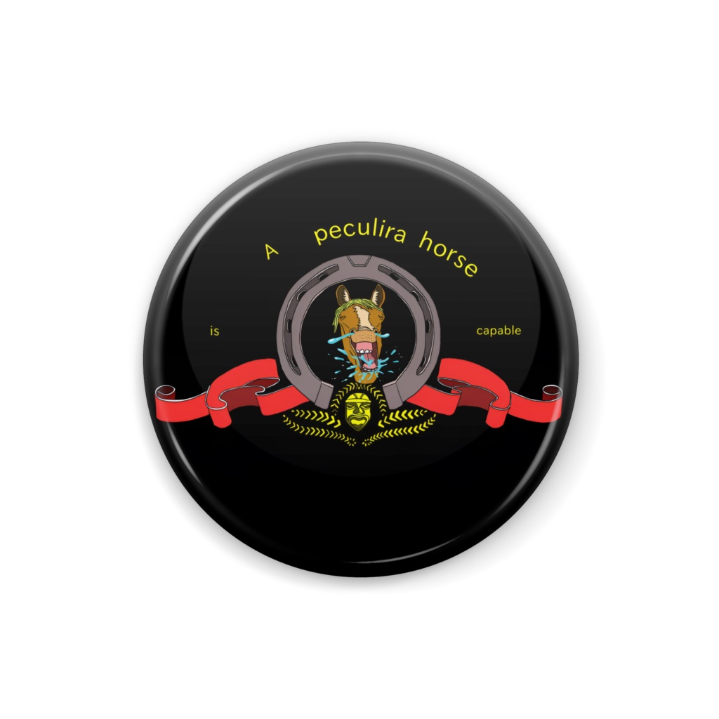 馬の缶バッジ
