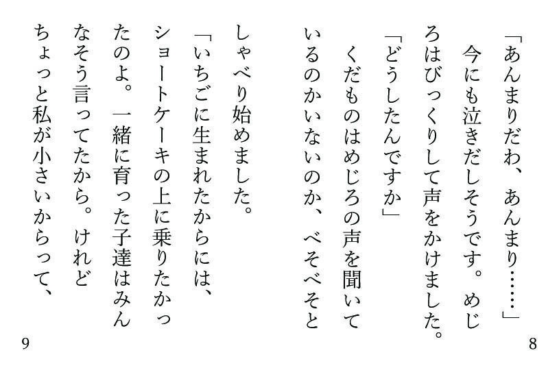 【豆本】夜といちごのコンポート