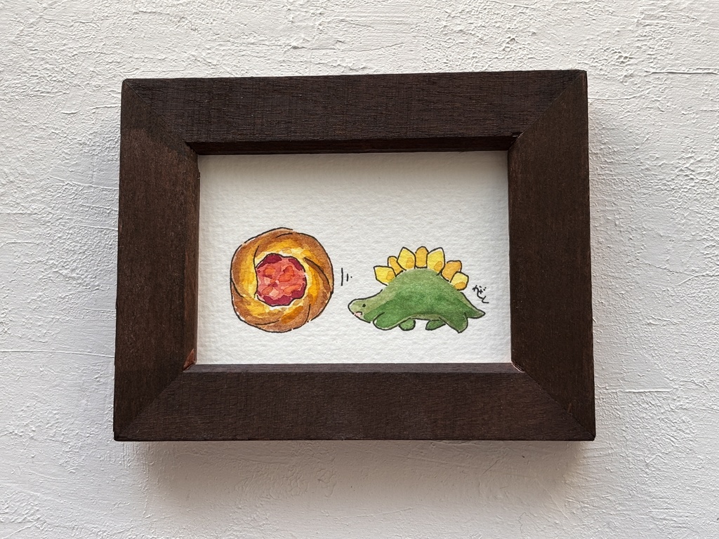 【原画】お菓子とステゴサウルス1