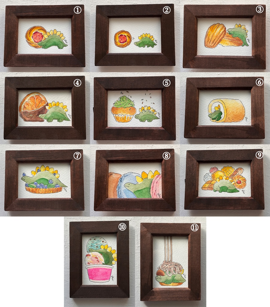 【原画】お菓子とステゴサウルス1