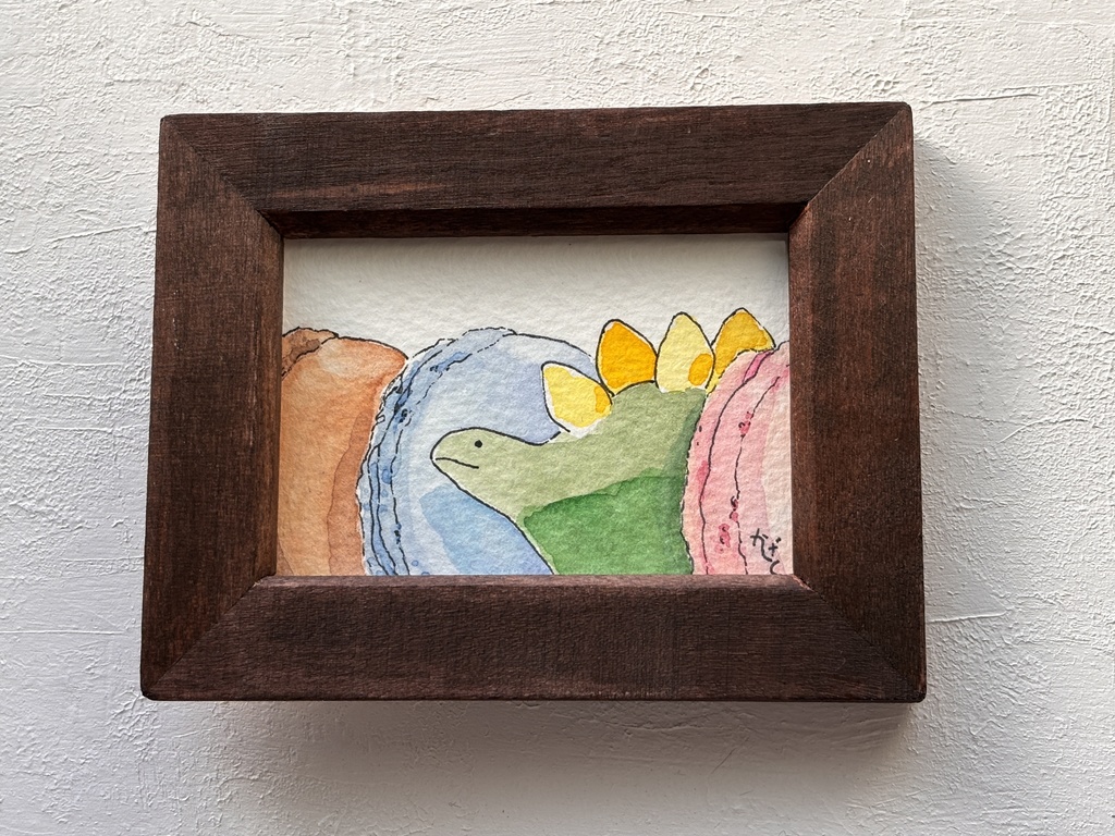 【原画】お菓子とステゴサウルス1