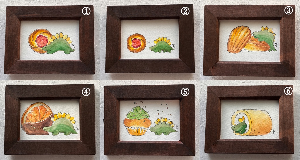 【原画】お菓子とステゴサウルス1