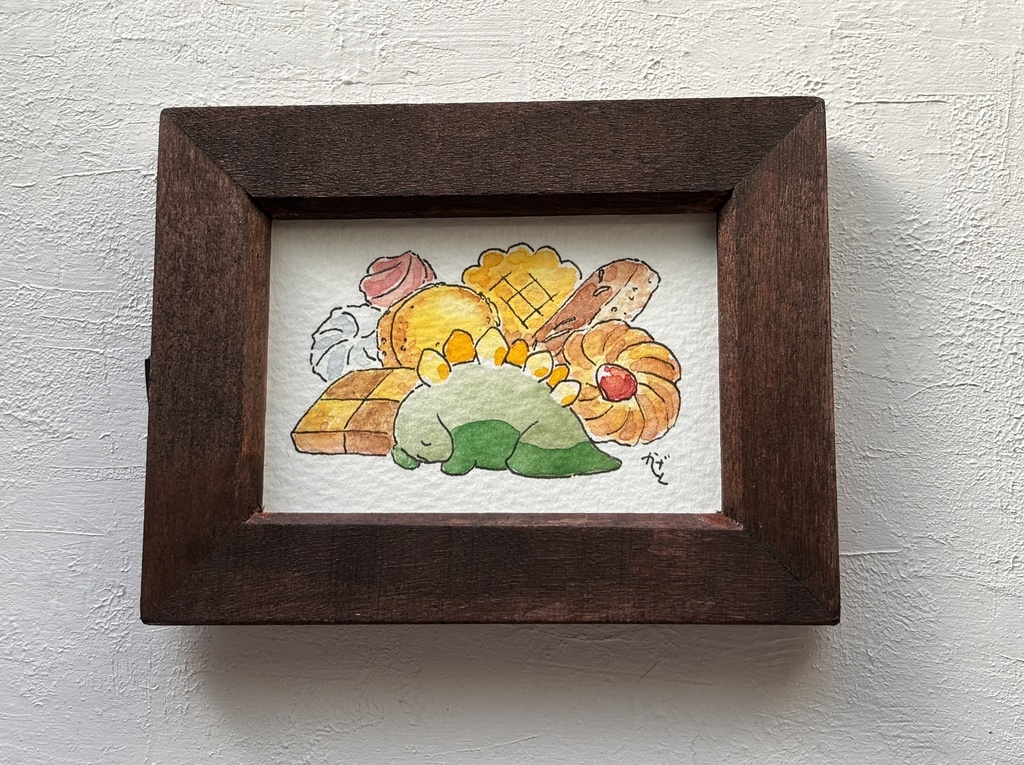 【原画】お菓子とステゴサウルス1