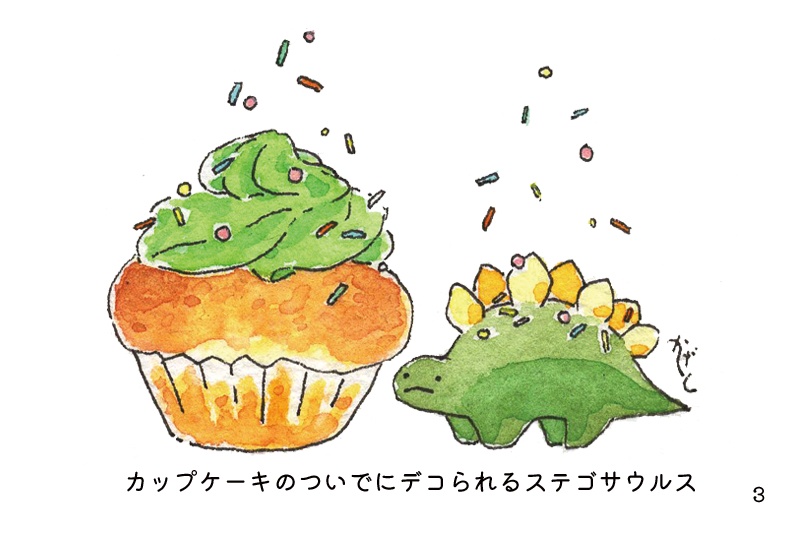 【豆本】お菓子とステゴサウルス