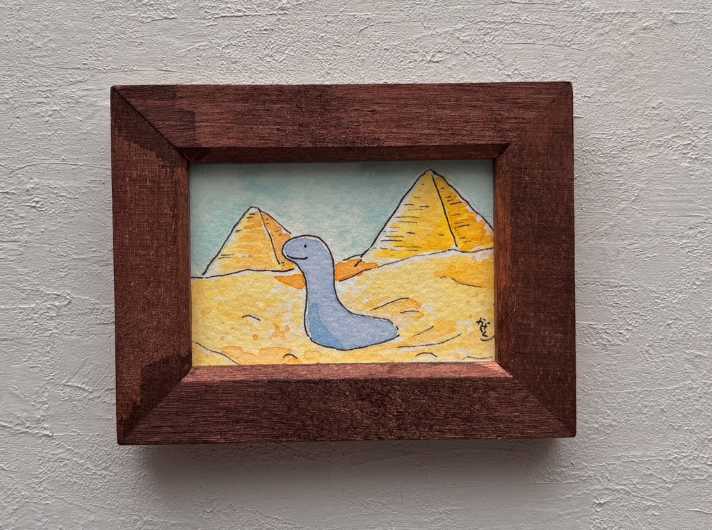 【原画】泳ぐフタバスズキリュウ