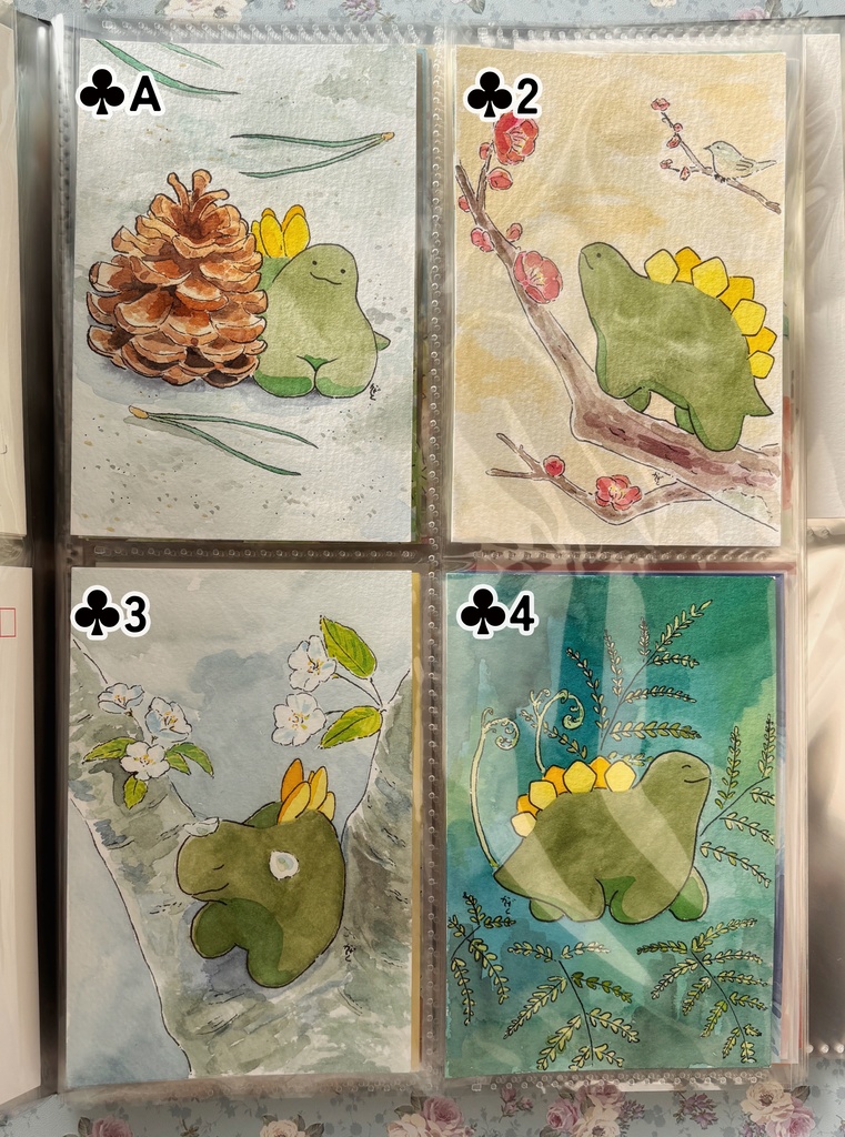 【原画】♣ステゴサウルストランプ♣【額なし】