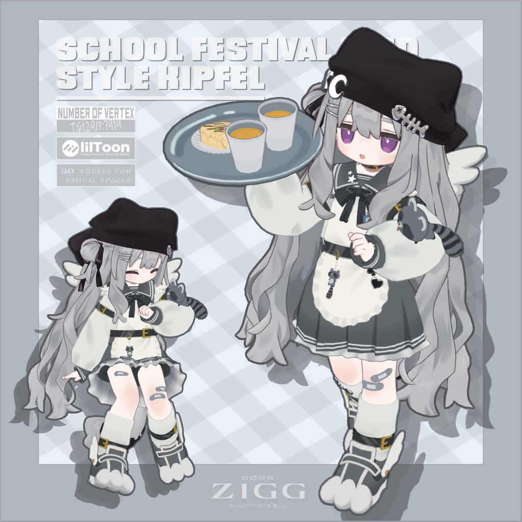 学園祭メイドセーラー服_キプフェル対応【シルバーアクセサリーおまけ期間中】