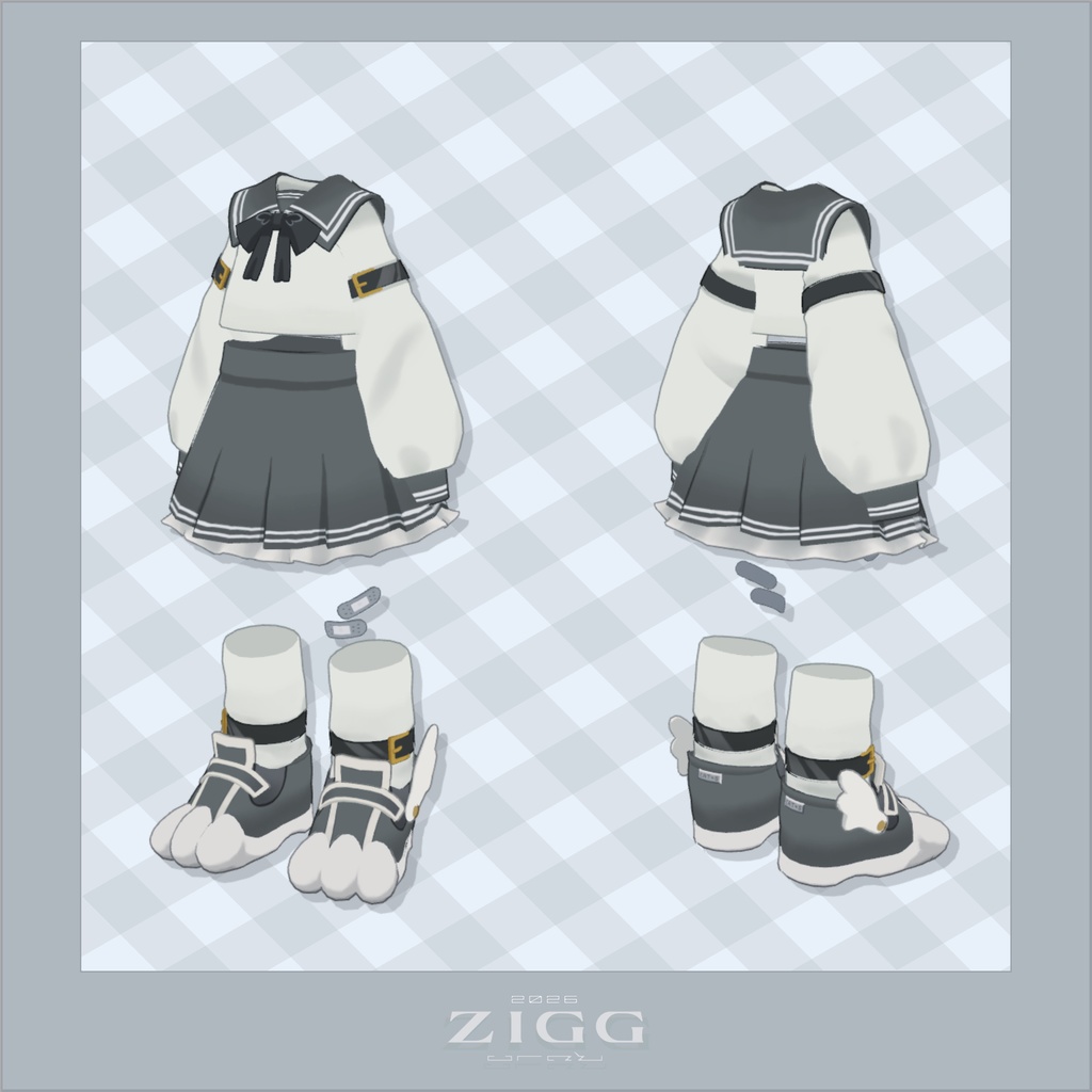 学園祭メイドセーラー服_キプフェル対応【シルバーアクセサリーおまけ期間中】