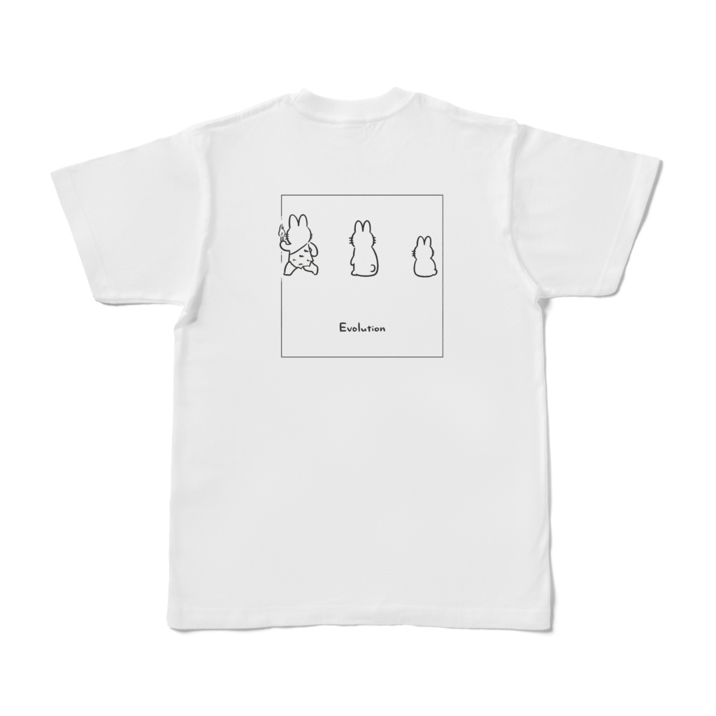 HENGENうさぎ-Evolution(Tシャツ・ホワイト)