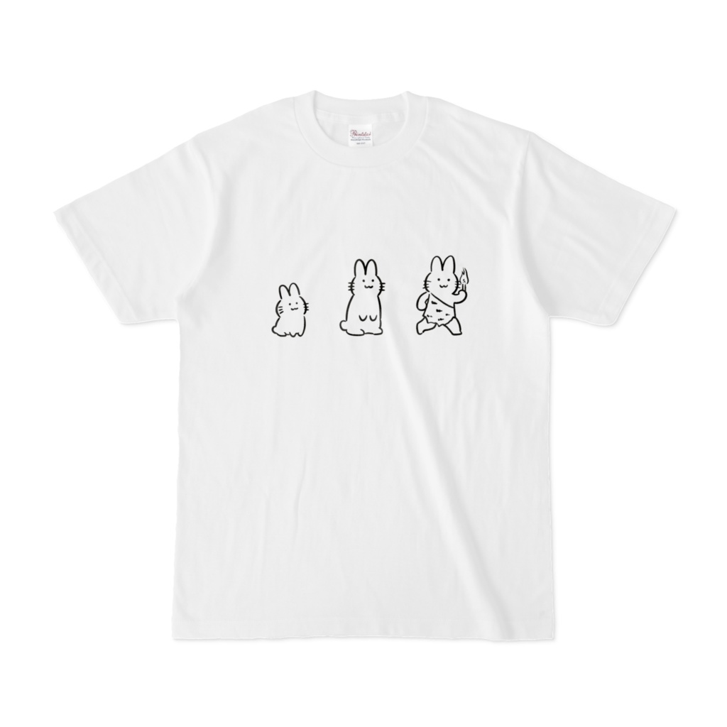 HENGENうさぎ-Evolution（Tシャツ・ホワイト）